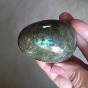 Labradorite Crystal Egg with Stand.